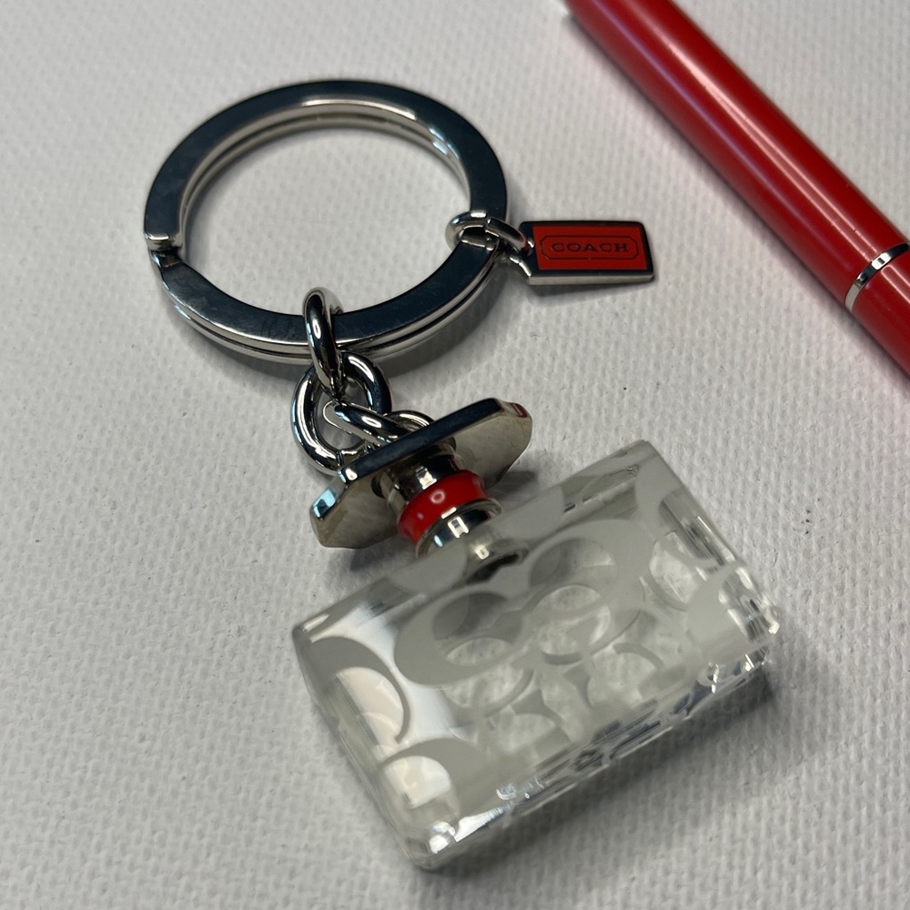 Coach Perfume Bottle Keychain and Orange Coach Pen Set - Picture 2 of 7